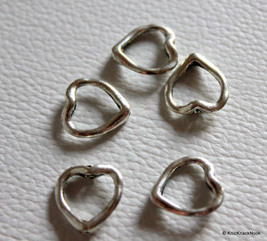10 x Heart Zinc Alloy Charms / Pendants 13mmx12mm